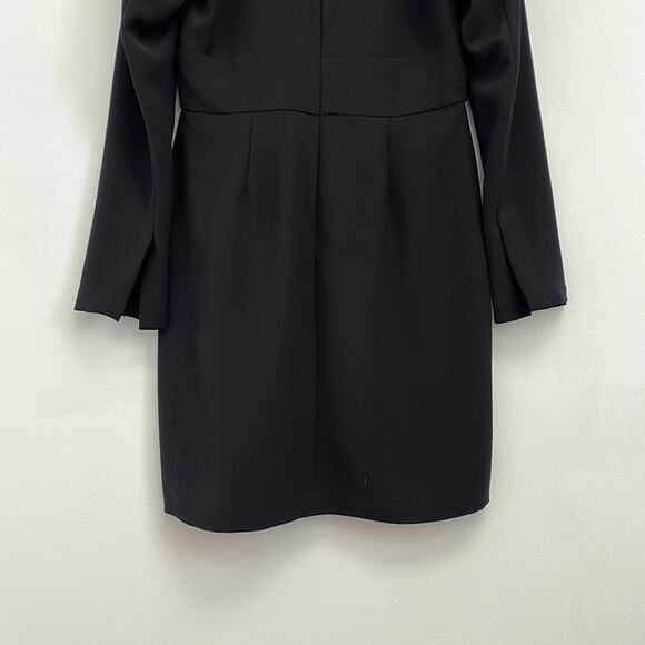 A.L.C. Mara Long Sleeve Structured Asymmetrical Hem Crepe Mini Dress - Size 10 - Picture 9 of 14